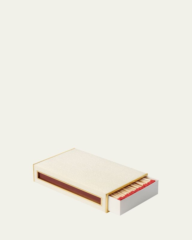 Faux Shagreen Oversized Match Box with Striker